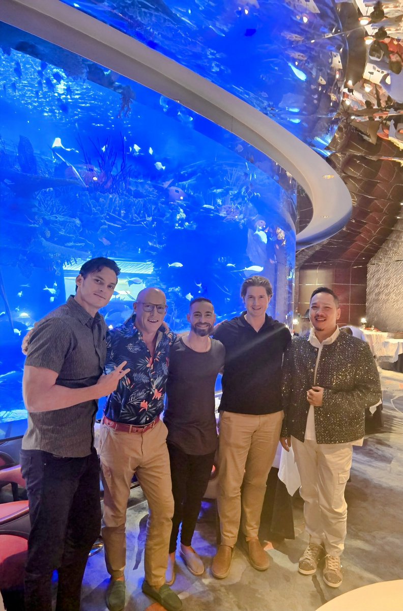 Behind the shark tank in Dubai for <a href="/token2049/">TOKEN2049</a>. It's going to be a week of rock and roll! 

<a href="/GunnisonCap/">David Packham</a> <a href="/loancyborg/">Josh-TheLoanCyborg✍️💰</a> <a href="/ricksles/">Rick</a> <a href="/chintaiberry/">Coco</a> @Jeffrey32880008