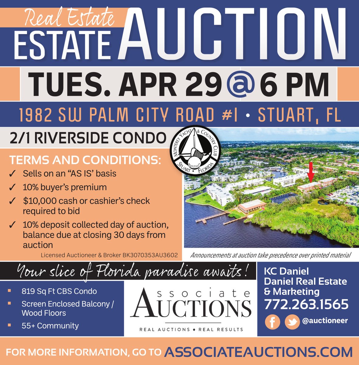 kcdaniel's tweet image. Real Estate Auction Tomorrow at 6pm 2/1 Monterey Yacht and Country Club - mailchi.mp/7e78d8566ff3/e…