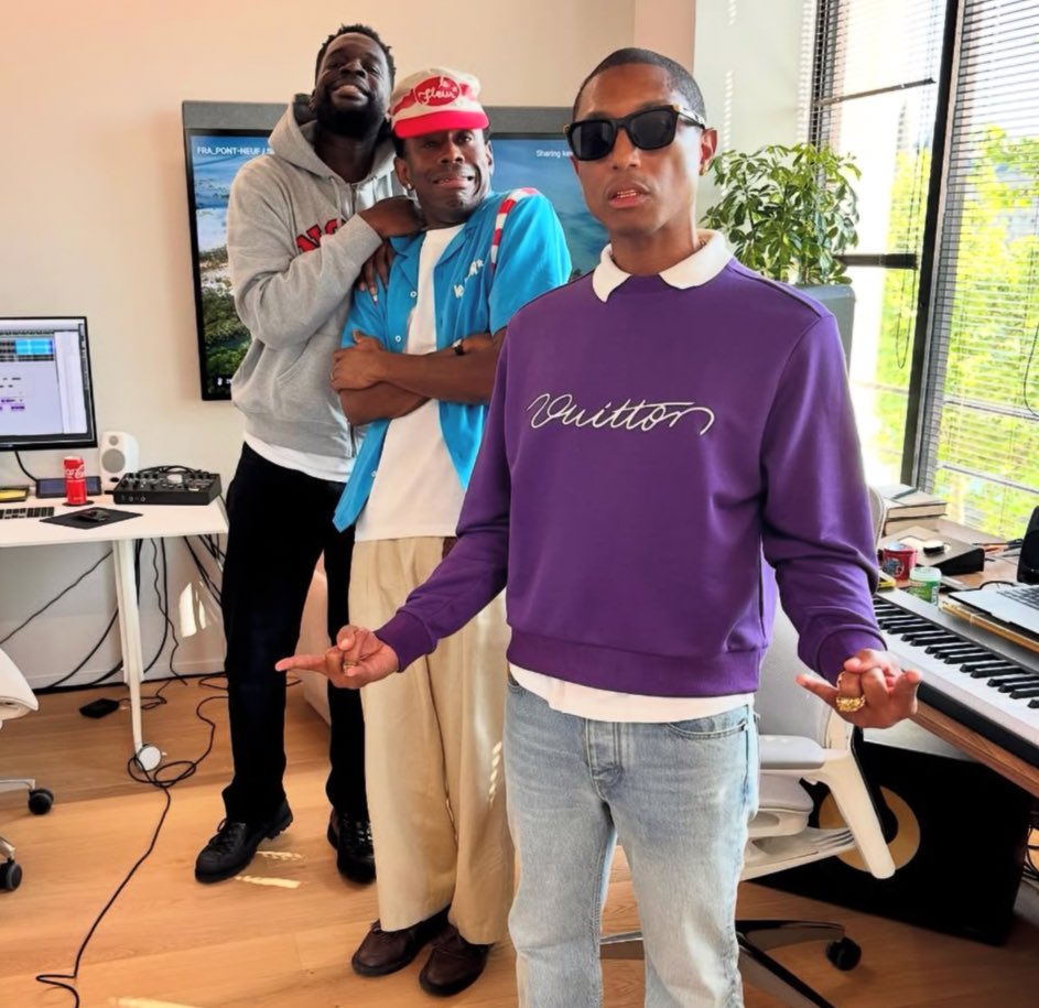 nfr_podcast's tweet photo. Tyler, The Creator in the studio with Pharrell Williams 👀🔥 https://t.co/DYxMD13QLq
