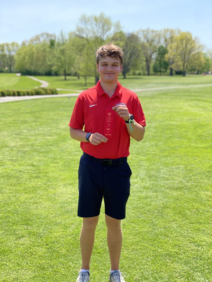 PikeHSgolf's tweet photo. Kellen Eder places 2nd at the Marion County Tournament today at Sarah Shank. 

The team finished 7th with a combined score of 354. 

#keepgrinding 
@PikeHSAthletics https://t.co/yVtGa9YD6Q
