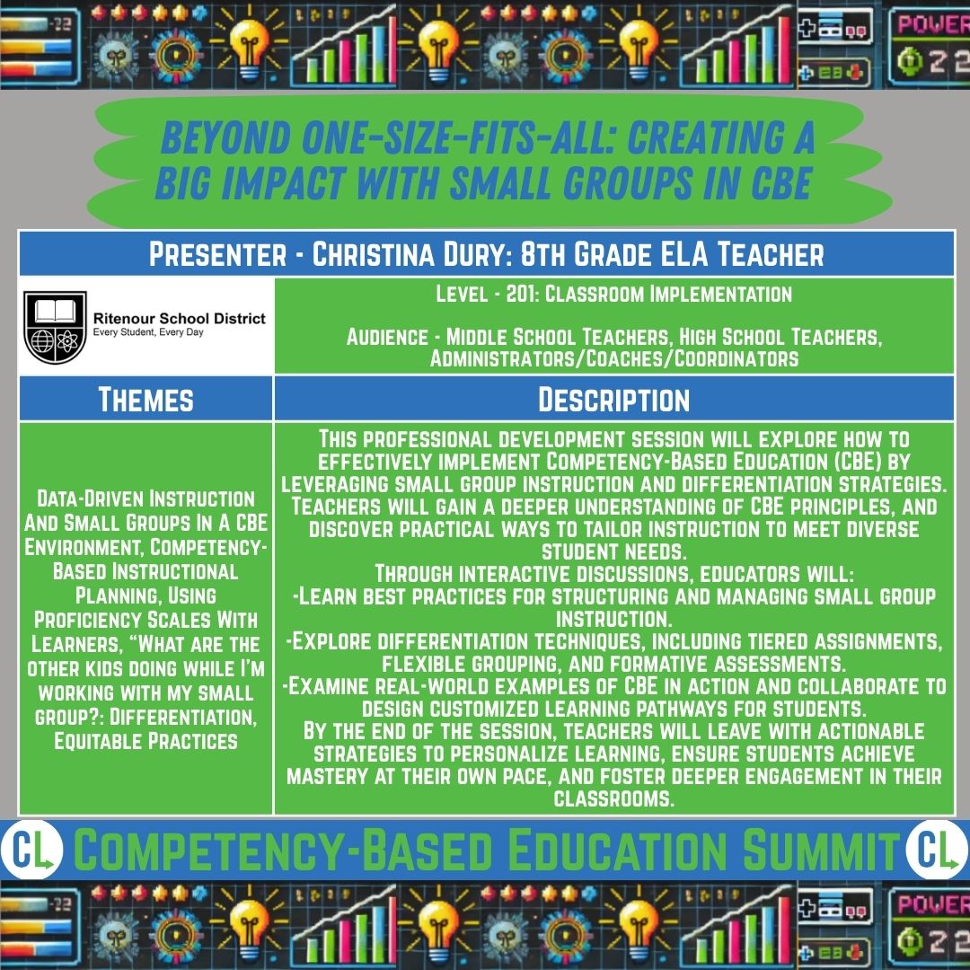 Here is a breakout session for our upcoming "Competency-Based Education Summit" Sign up today!

events.humanitix.com/4th-annual-com…