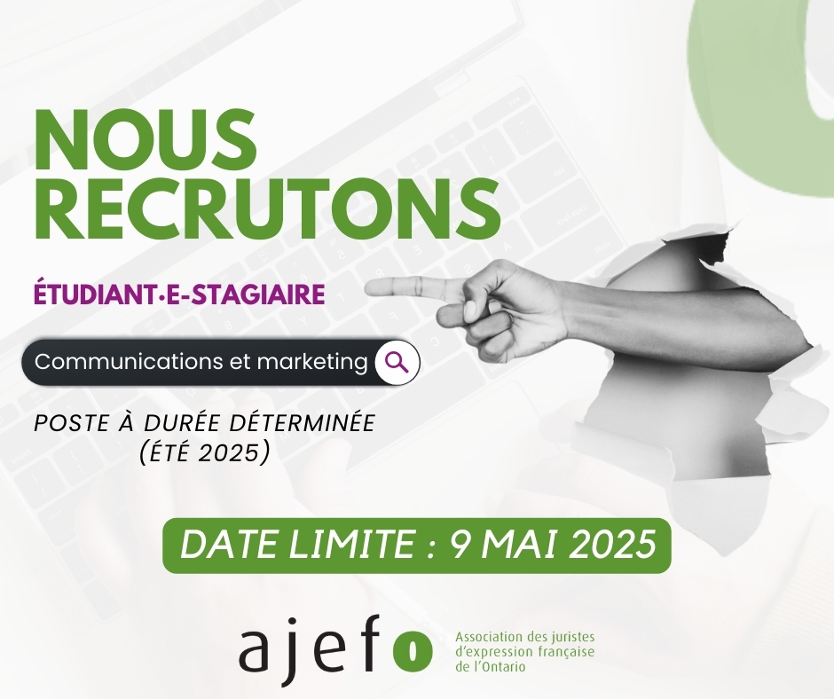 📣 𝐎𝐅𝐅𝐑𝐄 𝐃'𝐄𝐌𝐏𝐋𝐎𝐈 - 𝐒𝐓𝐀𝐆𝐄 𝐄́𝐓𝐄́ 𝟐𝟎𝟐𝟓
💼 𝐄́𝐭𝐮𝐝𝐢𝐚𝐧𝐭·𝐞-𝐬𝐭𝐚𝐠𝐢𝐚𝐢𝐫𝐞 𝐞𝐧 𝐂𝐨𝐦𝐦𝐮𝐧𝐢𝐜𝐚𝐭𝐢𝐨𝐧𝐬 𝐞𝐭 𝐌𝐚𝐫𝐤𝐞𝐭𝐢𝐧𝐠
💰 𝟐𝟓 $/𝐡𝐞𝐮𝐫𝐞 | 𝟑𝟕,𝟓 𝐡/𝐬𝐞𝐦𝐚𝐢𝐧𝐞

📩 Plus d'infos : ow.ly/5kmJ50VJ6Om

#Onfr #ajefo