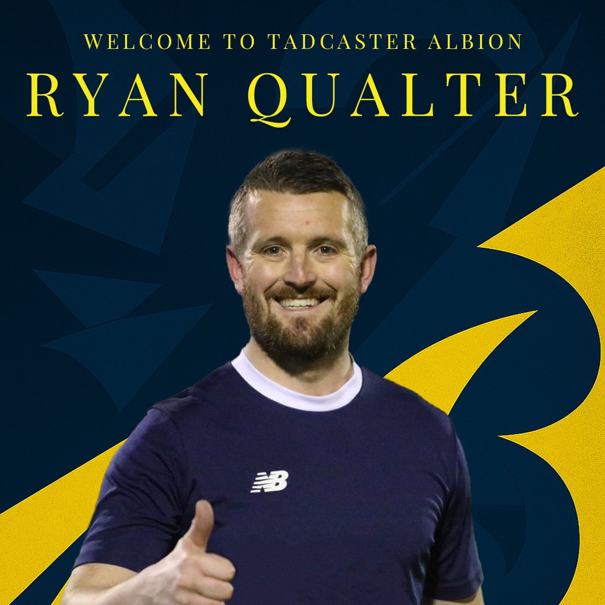 𝐁𝐑𝐄𝐀𝐊𝐈𝐍𝐆 𝐍𝐄𝐖𝐒 📰

We are thrilled to announce that Ryan Qualter is the new manager of Tadcaster Albion 🤝

Ryan, a former player for the Brewers, joins from Ossett United where he was Assistant Manager.