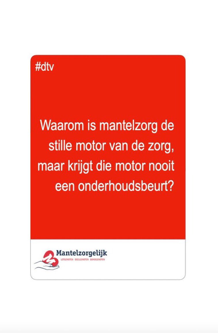 Weer een vraag…
#dtv #mantelzorg