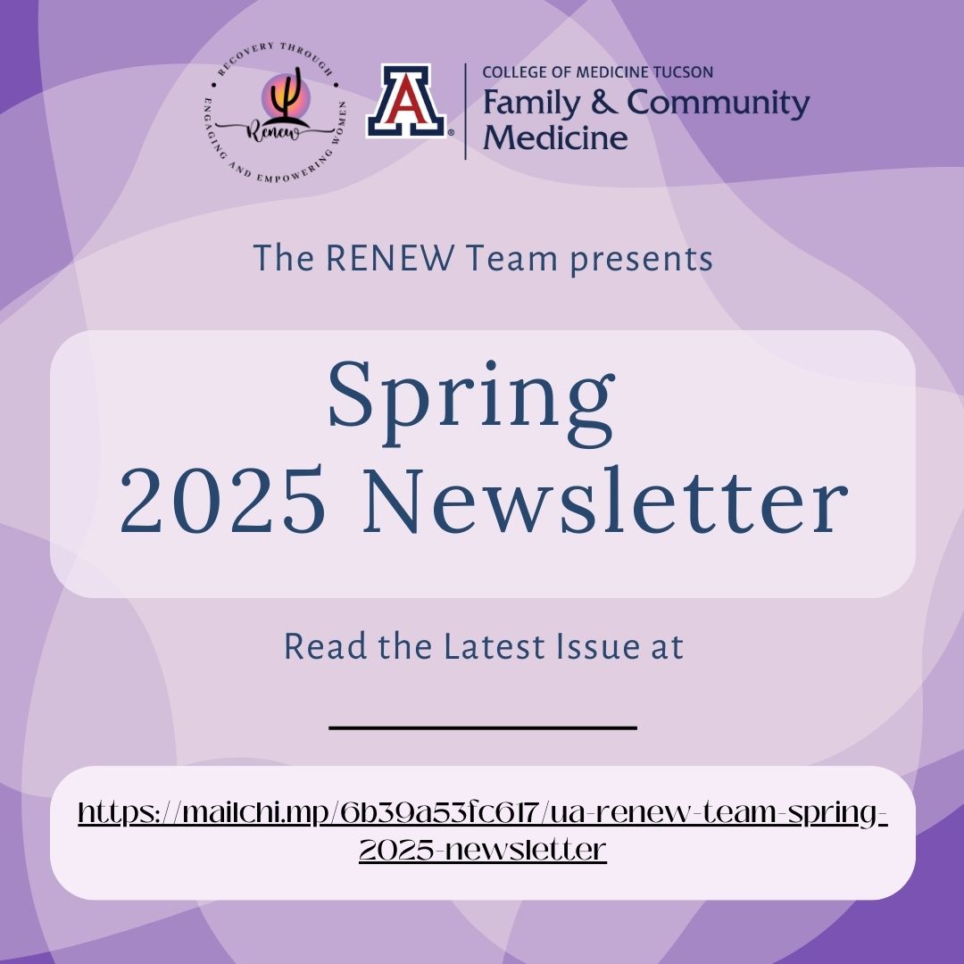 renewteamUA's tweet photo. We are excited to announce that the RENEW Team Spring 2025 Newsletter is now available for viewing.  https://t.co/BiAiolB58D

#newsletter #clinicalresearch #medicine #research #healthcare #medicalresearch #science #Tucson #BearDown #newmoms #uarizona #universityofarizona https://t.co/ABXtu9sEQl
