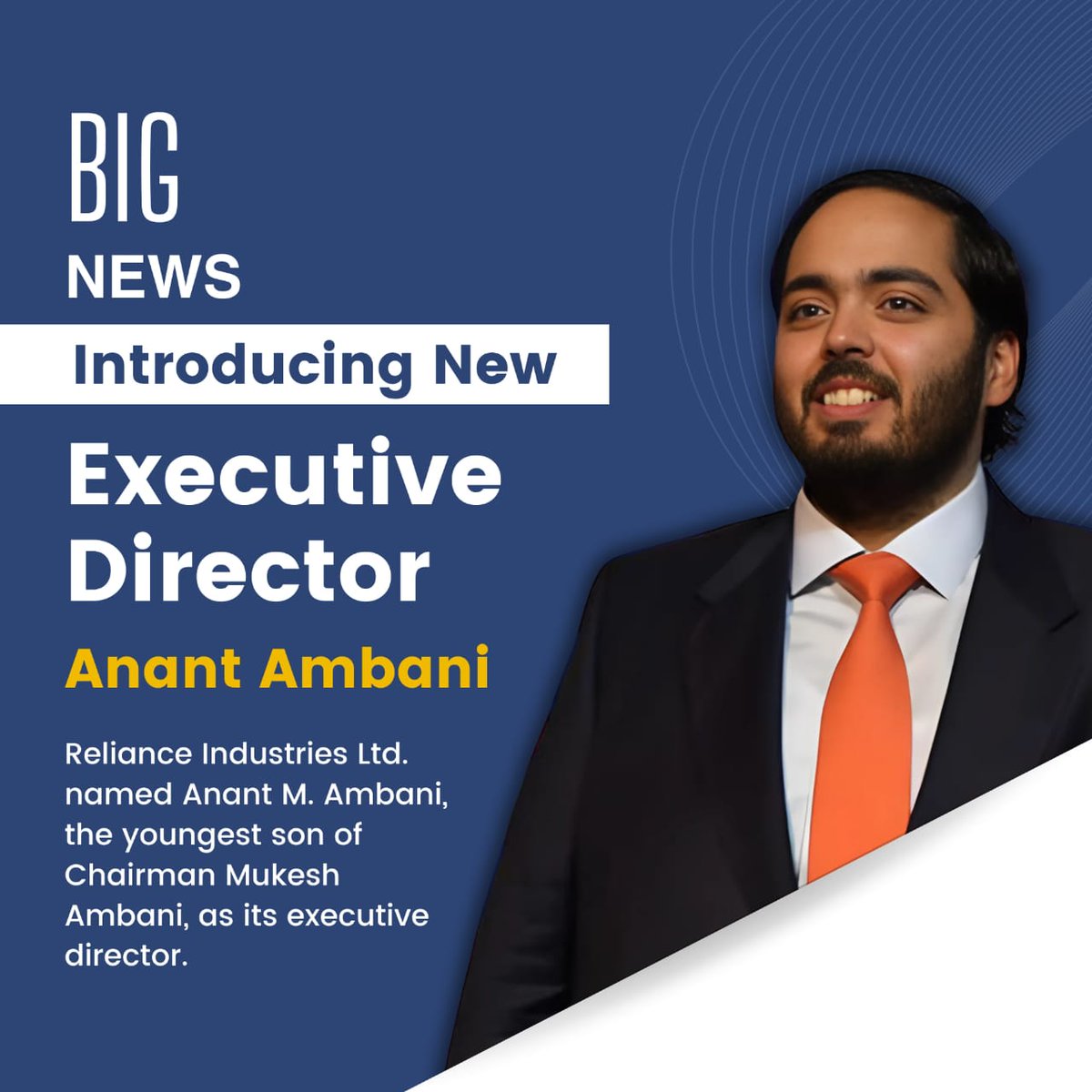 Allenvarghese4's tweet photo. Anant Ambani steps into the spotlight as Reliance Industries' new Executive Director for five years. His influence is evident in the stellar Q4 profits. Cheers to Anant and Reliance's continued success! #RILdirector New Reliance Director Anant @anantdadaambani https://t.co/9OEidkByoR