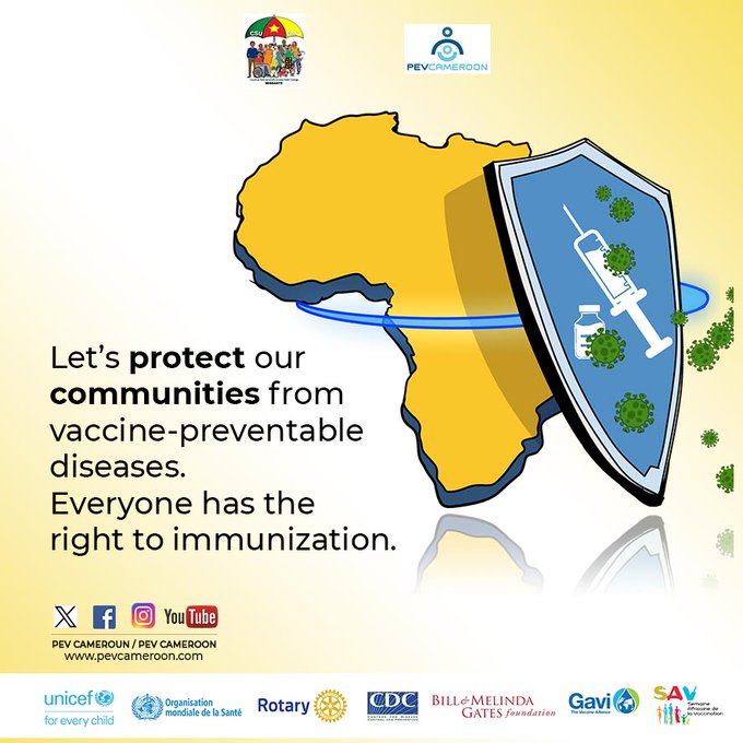 MenchaEmmanuel's tweet photo. 🛡️Vaccines build an invisible shield of protection! vaccinations outreach campaign often offers FREE immunization for eligible recipients.#PolioGameOver25 #PEVcentre #centre #CoreTeamPolio1 #StopPolio237 #AgirContreLaPolio237 https://t.co/XAvd7RhFbU