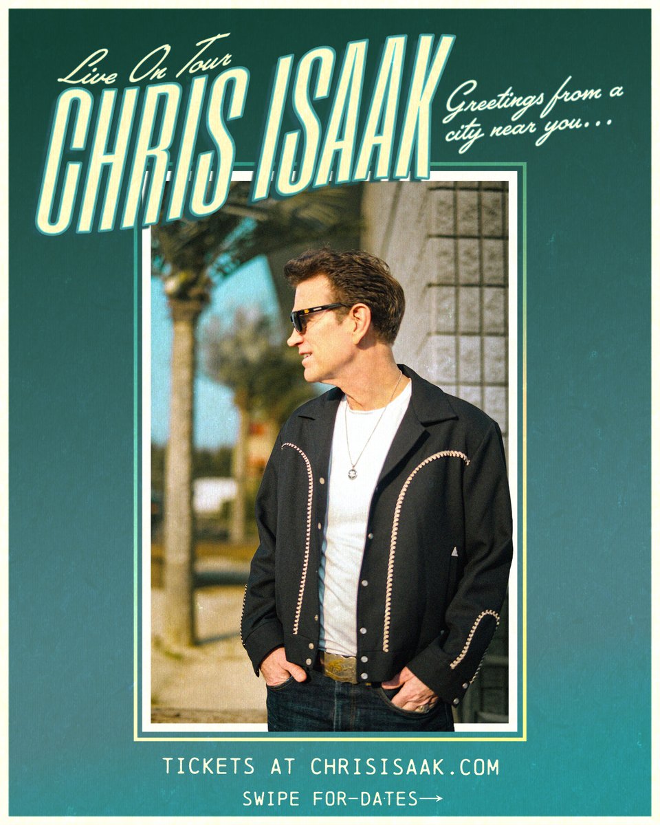 ChrisIsaak's tweet image. We’re having so much fun out here, we had to add a few more shows!
Swipe to check out the new dates—hope to see even more of you on the road. 🌵🌴 🎶
Tickets for the new shows go on sale Friday, 5/2 at 10am local time @ chrisisaak.com.
And who knows… there might be…