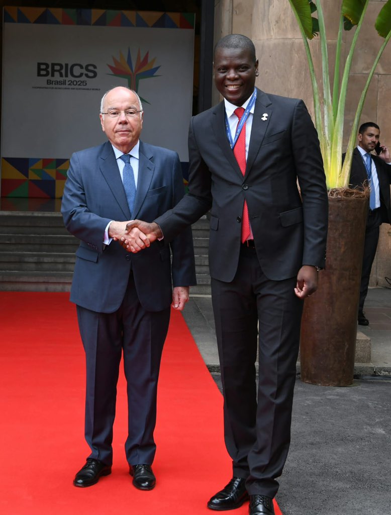 DIRCO_ZA's tweet photo. #SAatBRICS | International Relations and Cooperation Minister, Mr Ronald Lamola is leading the South African delegation to the #BRICS Foreign Ministers’ Meeting taking place in Rio de Janeiro, Federative Republic of Brazil on 28 and 29 April 2025. https://t.co/Spa80Fv43q