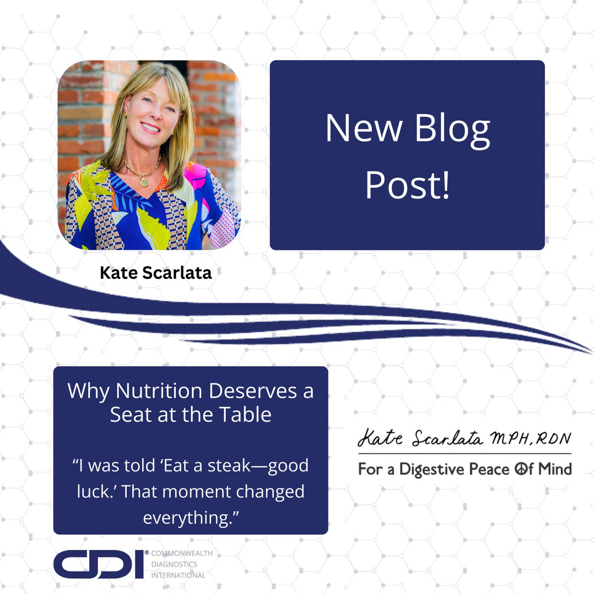 Commonwealth Diagnostics International (CDI) (@commonwealthdx) on Twitter photo 🚨 New Blog! 🚨
GI dietitian <a href="/KateScarlata_RD/">Kate Scarlata, MPH, RDN</a> joins CEO <a href="/CraigStrasnick/">Craig Strasnick</a> to share why nutrition must have a seat at the GI care table.
💬 “I was told ‘Eat a steak—good luck.’ That moment changed everything.”
📖 Read more: commdx.com/episode-7-of-t…
#GutHealthMatters 🚨 New Blog! 🚨
GI dietitian <a href="/KateScarlata_RD/">Kate Scarlata, MPH, RDN</a> joins CEO <a href="/CraigStrasnick/">Craig Strasnick</a> to share why nutrition must have a seat at the GI care table.
💬 “I was told ‘Eat a steak—good luck.’ That moment changed everything.”
📖 Read more: commdx.com/episode-7-of-t…
#GutHealthMatters