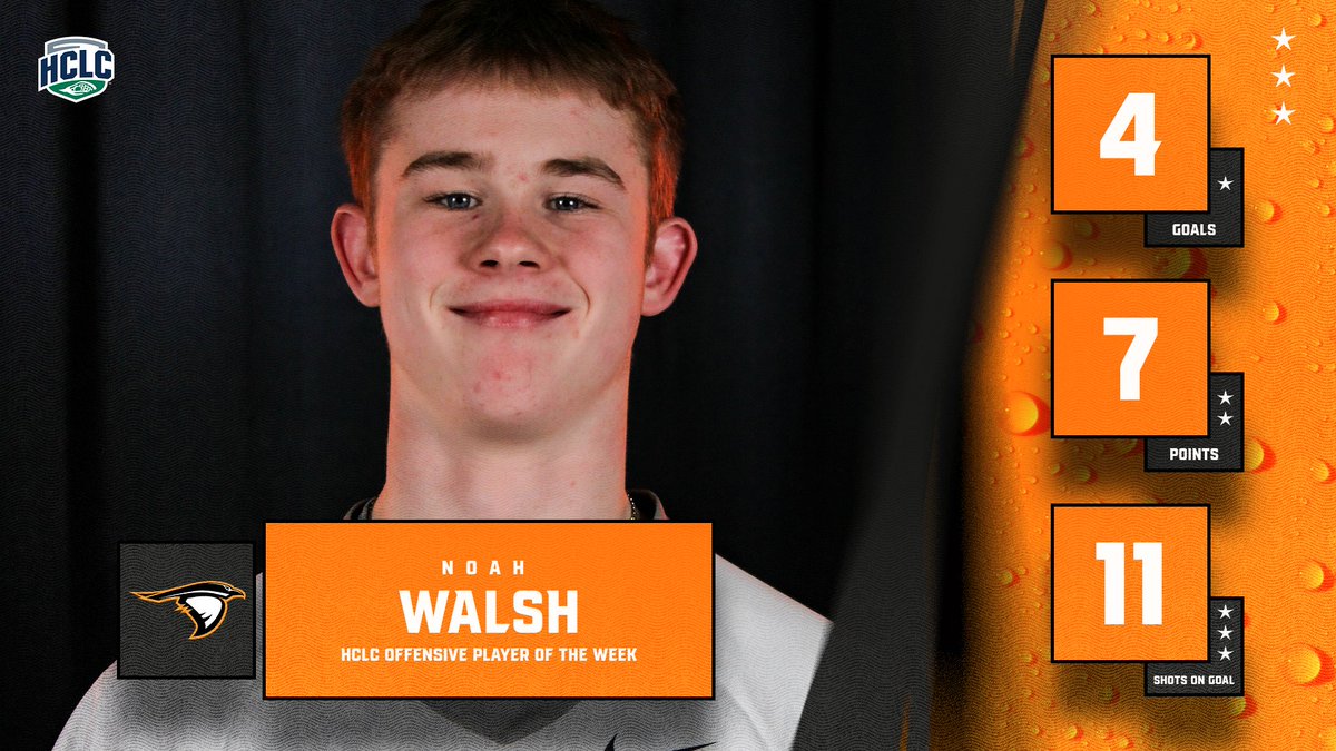 AthleticsAU's tweet photo. 🔥 Noah Walsh named HCLC Offensive Player of the Week! 🔥
4 Goals | 3 Assists | 7 Points
17 Shots | 11 SOG

#SoarRavensSoar #GBGR #AUMLAX https://t.co/44m56xIVLK