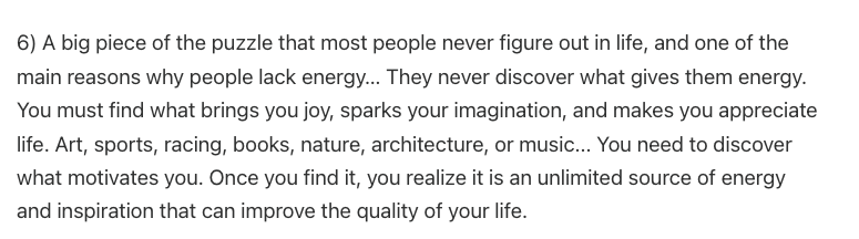 One of the main reasons why people lack joy, imagination and energy