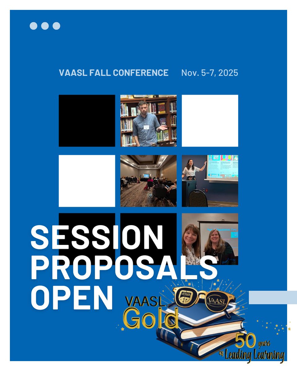 The 2025 VAASL Fall Conference Concurrent Session Proposal Form is open! Share your expertise in books, lessons, tech, AI, grants, and more. Present with us in Williamsburg! Details here: vaasl.org/index.php?opti…