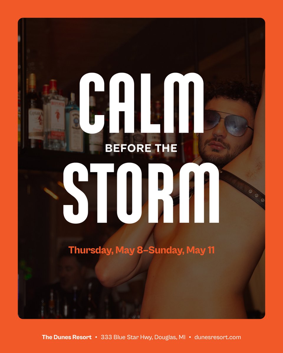 DunesResort's tweet photo. Before things get wild, things get fun. Join us in savoring the Calm Before The Storm and relish how relaxing The Dunes can be with an open schedule during the day and spirited events πΉeach night.
Scroll to see what we have planned. π²
#dunesresort #gayresort #Saugatuck https://t.co/TeD5RI9nTe