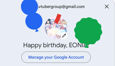 Google wishes us a happy birthday.