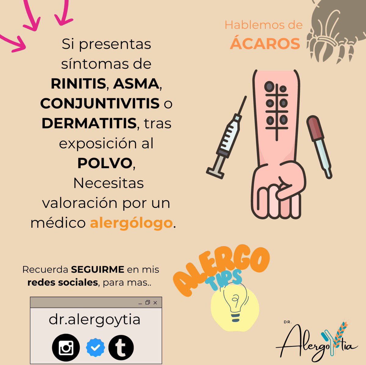 Lui5sG's tweet photo. Si tienes estornudos frecuentes, congestión o tos por las mañanas, ¡podría ser alergia a ácaros!

#Alergia #ÁcarosDelPolvo #Dermatophagoides #RinitisAlérgica #AsmaAlérgica #Alergólogo #Inmunología #SaludRespiratoria #CienciaParaPacientes #MedicinaConCiencia #EducaciónMédica https://t.co/uc19RHRyXU