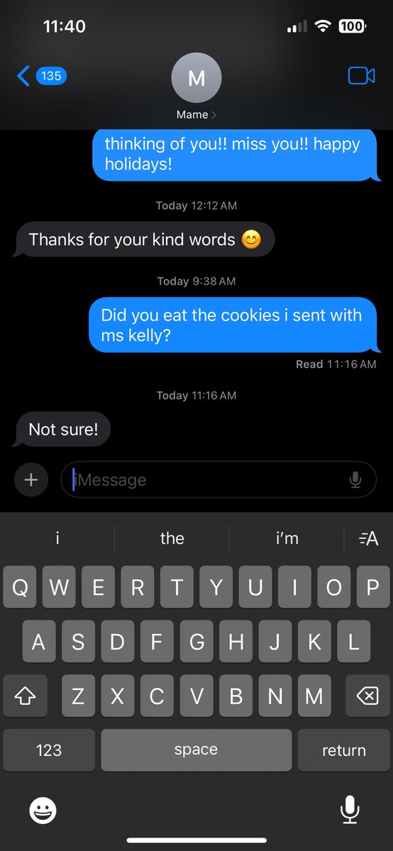 funkynfruity's tweet image. when you send a grandma w dementia cookies…