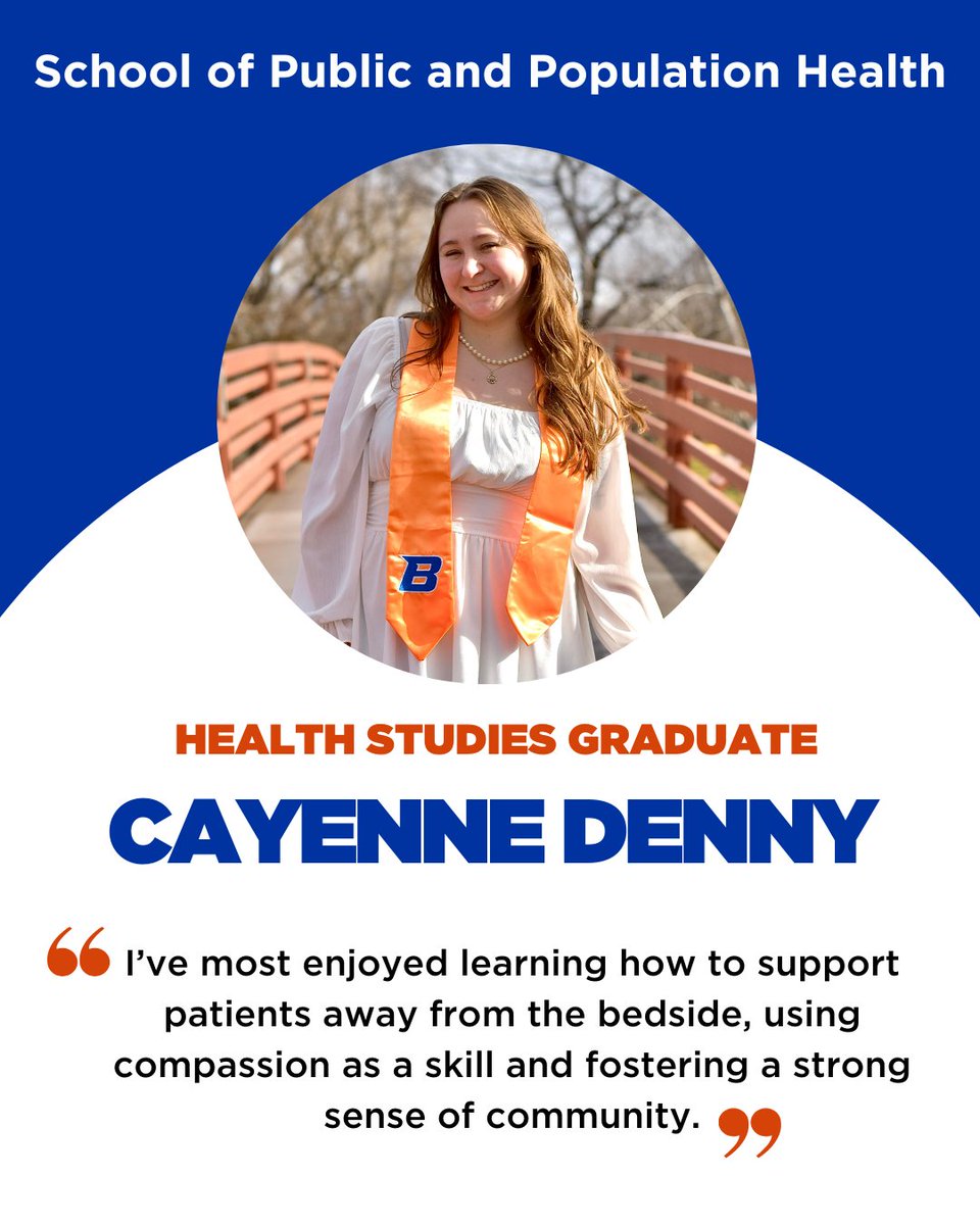 Congratulations to graduating Health Studies student Cayenne Denny!

Cayenne has accepted a job with the Department of Health and Welfare! She looks forward to giving back to the community that helped to get her to where she is today!