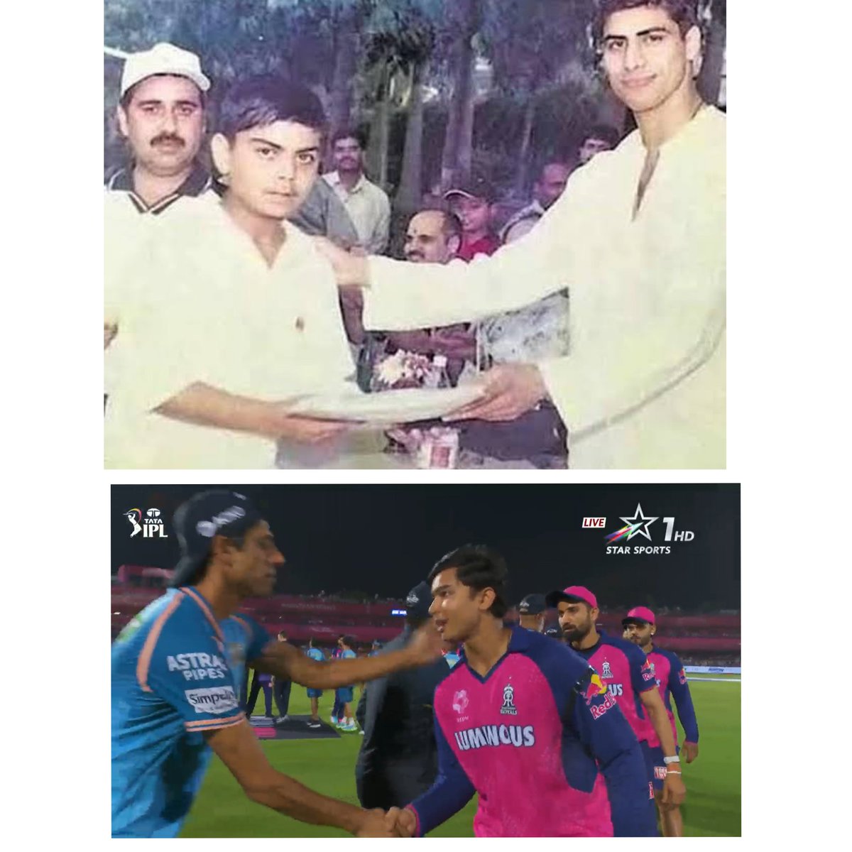 When Ashish Nehra does this to a kid he becomes legend of the Indian Cricket.