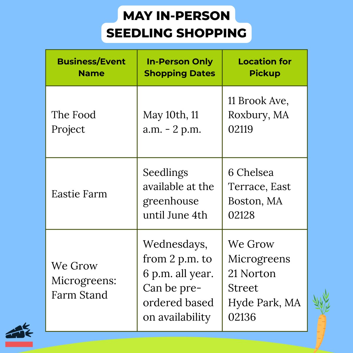GrowBostonCOB's tweet photo. 🌱 Check out amazing seedling sales throughout the city! 🌿 #SeedlingSales #Gardening https://t.co/mRhMyqNBsm
