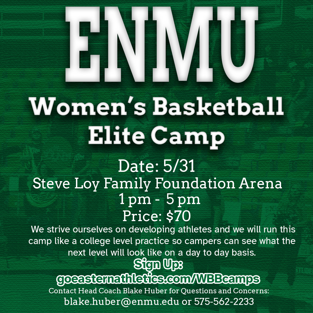Our elite camp is open for signups!!!

Come work with our coaching staff on May 31st from 1 pm to 5 pm, and gain experience from NCAA coaches.

SIGNUP: tinyurl.com/yc7f8kf4

#ENMU #ALLIN
