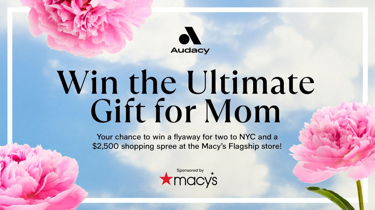 985KLUC's tweet photo. Treat mom to the perfect gift this mother’s day - a trip to New York City and a $2,500 shopping spree at the iconic @Macy’s Flagship store!🛍️✈️ 🎉

Enter for your chance to win at  https://t.co/AKO9CKulV3! https://t.co/1H8Mb4dVJr