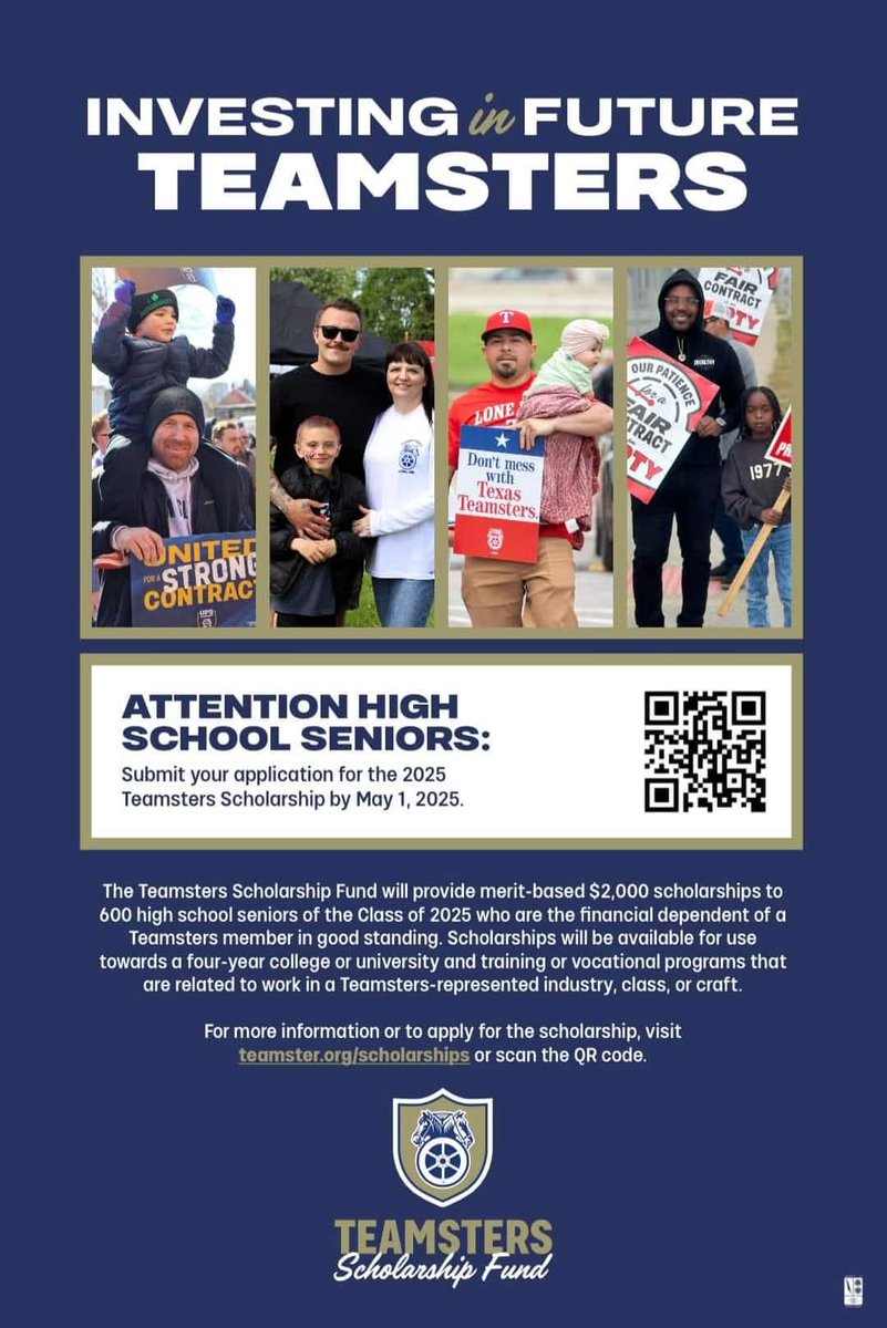 Teamsters512's tweet photo. Application deadline is May 1st. #Teamsters #Teamsters512 https://t.co/zAoqjsWuqm