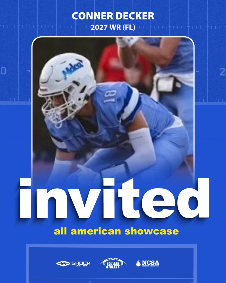 Thank you <a href="/youareathlete/">You Are Athlete</a> for the invite to the All American Showcase <a href="/kolbytackett/">Kolby Tackett</a>