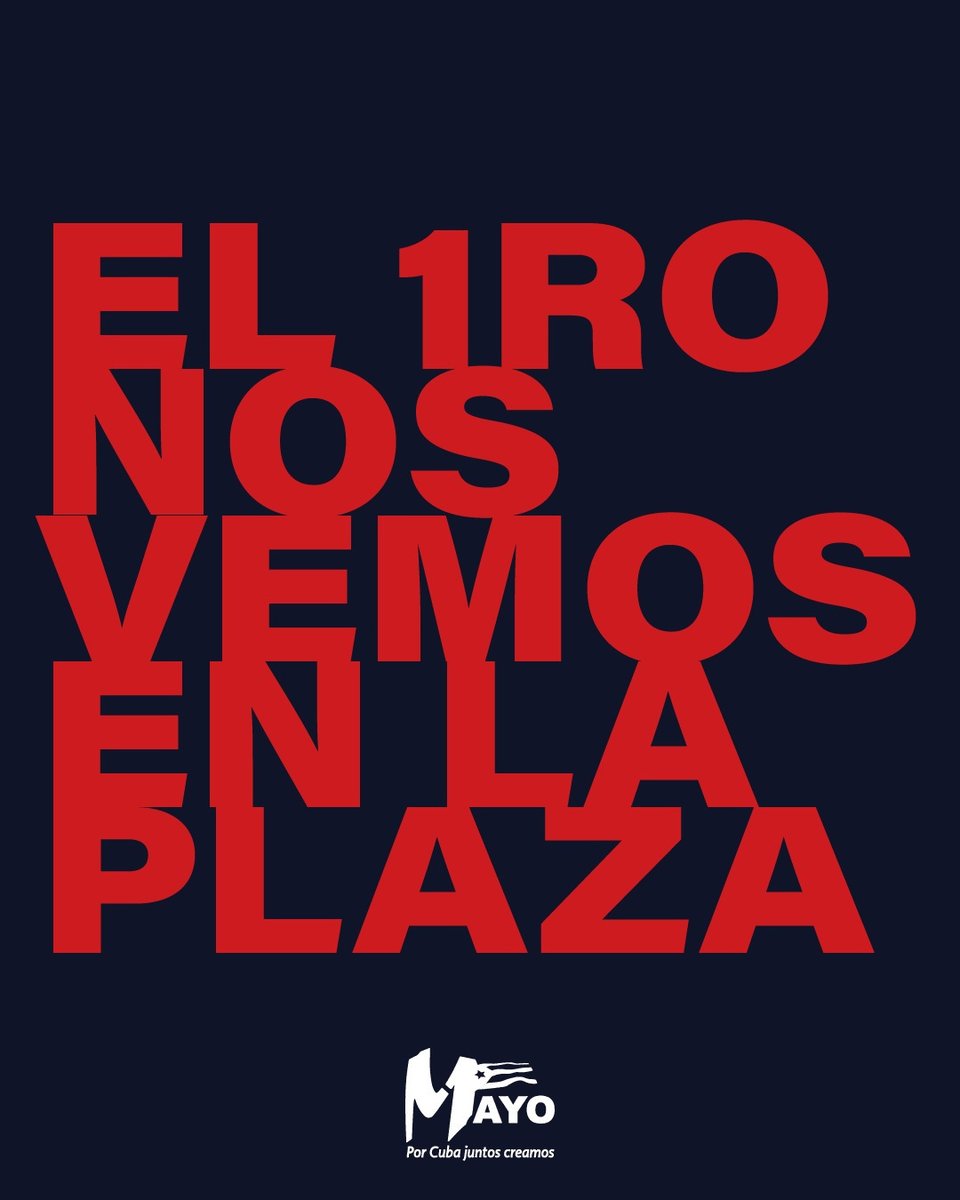yamileg405's tweet photo. Este #1DeMayo nos vemos en la Plaza!!
Si amas a #Cuba como nosotros: ¡Allí nos vemos!
@lisaracorona1
@GelectCuba
@MindusIndustria
#PexacPresente https://t.co/n7kqJocLym