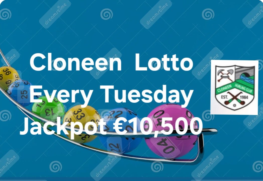 Club lotto tomorrow Jackpot €10,500 you can buy a ticket from usual ticket sellers, or buy on line link  below

cloneengaa.clubzap.com/draws