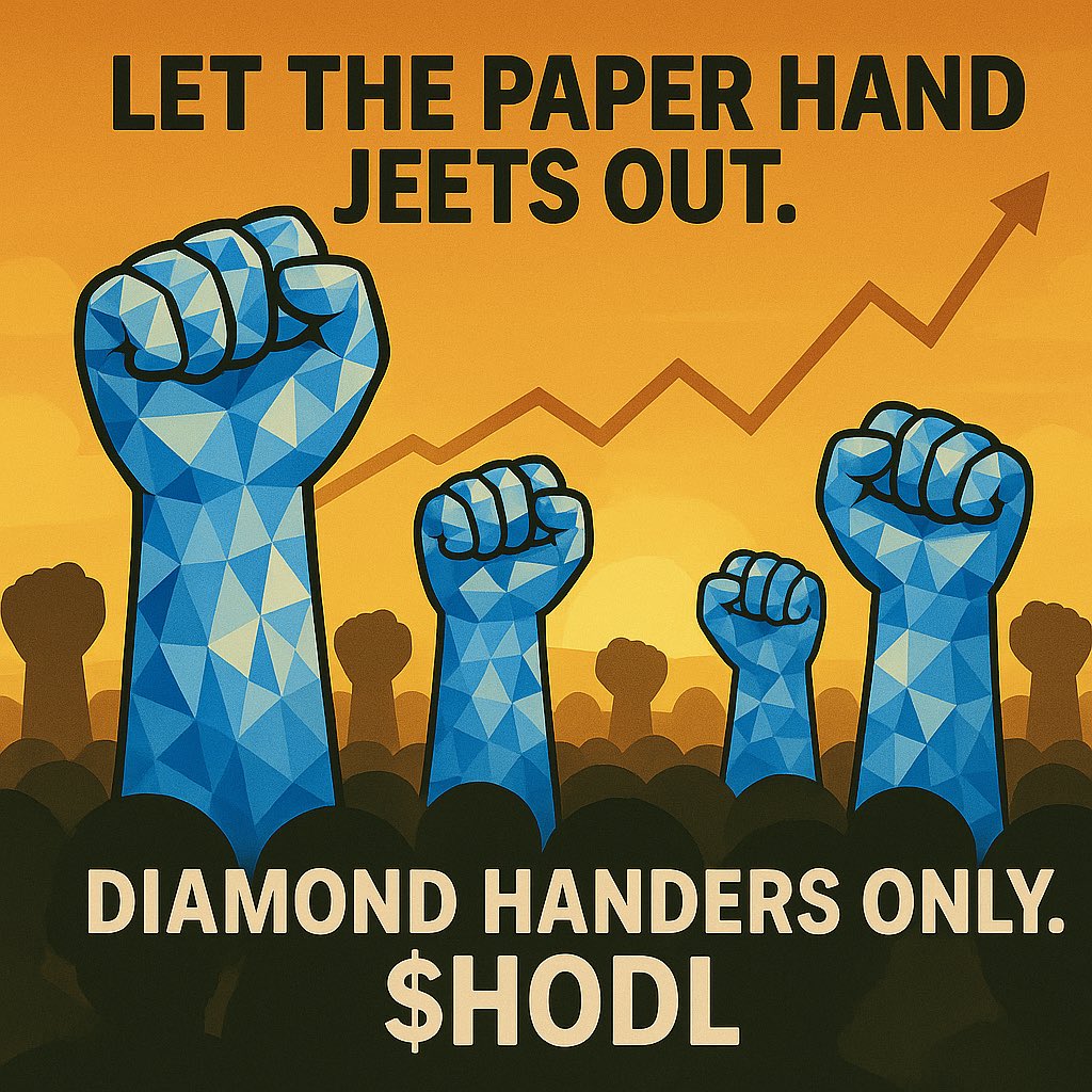 holders are growing

conviction is rising

jeets are selling for losses

study what it means to $HODL 💎

we dont you paper lettuce hands btw

<a href="/HODLTillLambo/">HODLTillLambo</a> #HODL