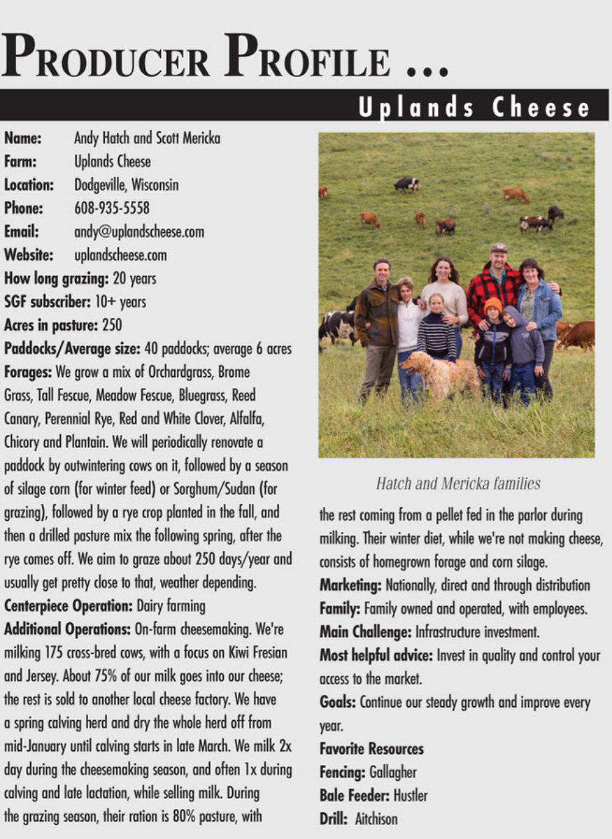 farmer_grass's tweet photo. Here's a Producer Profile featuring a great grass dairy which is running in our May edition! #uplandscheese #grassdairy #grassfarming https://t.co/UKm3WNMXQN