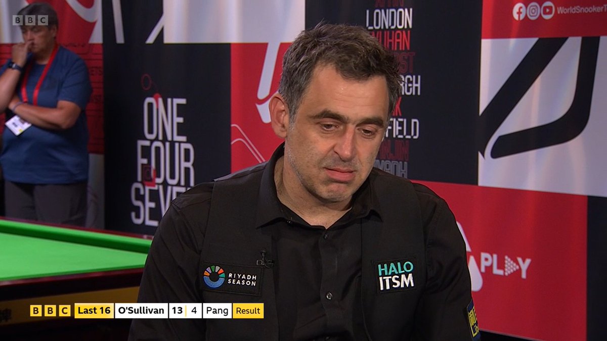 Livesnooker's tweet photo. O'Sullivan: "I've completely overachieved as far as this tournament is concerned. I'll give it two years and if it's like it is now then there's no point playing because it's no fun, but I'm prepared to grind it out."

#BBCSnooker https://t.co/MW2an85bgf