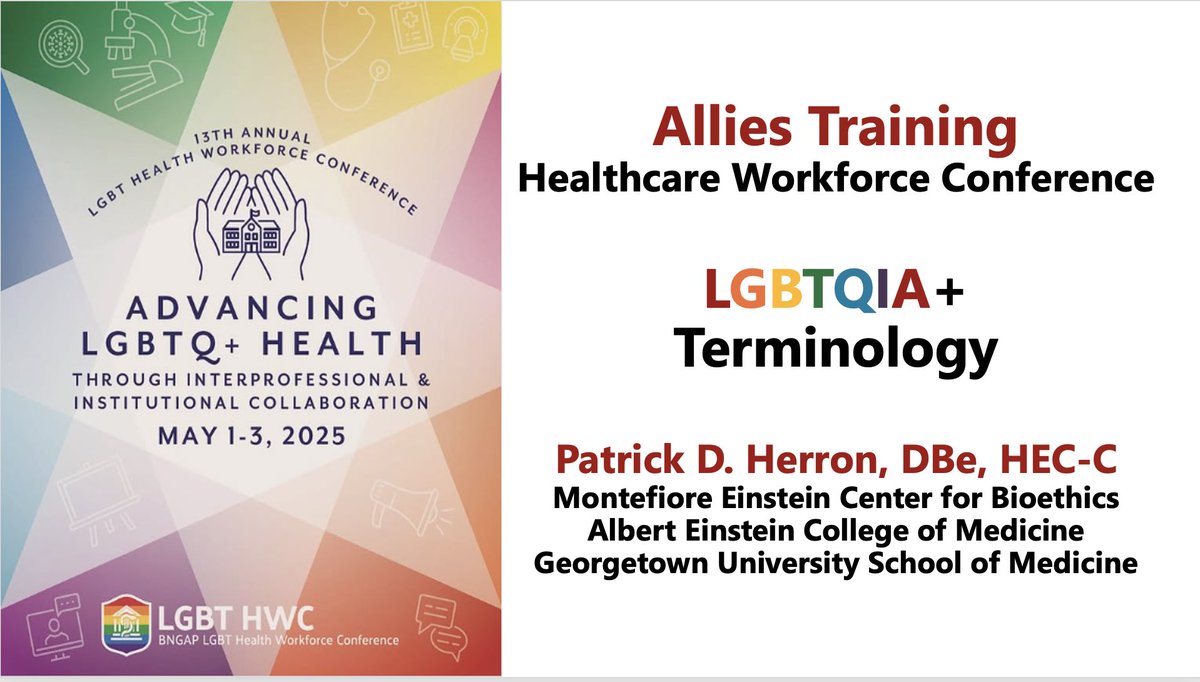 Looking forward to our annual #LGBTQ Health Conf this week! Still time to register (hybrid event) web.cvent.com/event/b37ee68c… #meded #medtwitter #LGBTQIA #highered #nursing #socialwork