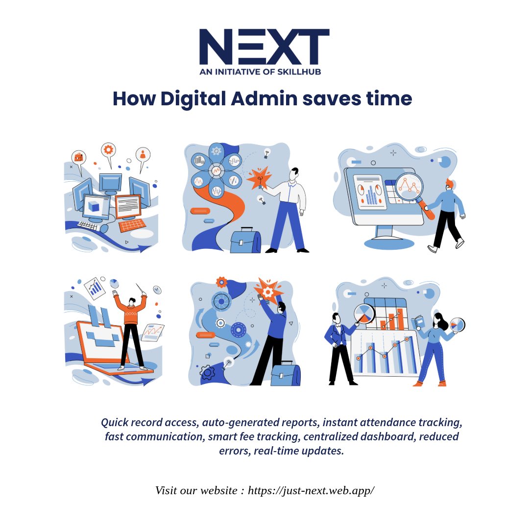 JustNext001's tweet photo. Still stuck with paper records? Discover how digital admin saves time, reduces stress, and keeps your school running smoothly.”
Explore the smarter way—visit https://t.co/DhVx6YYvv7

#NextForSchools #DigitalAdmin #SmarterSchools #EduTechSolutions https://t.co/3WWdtHZWQt