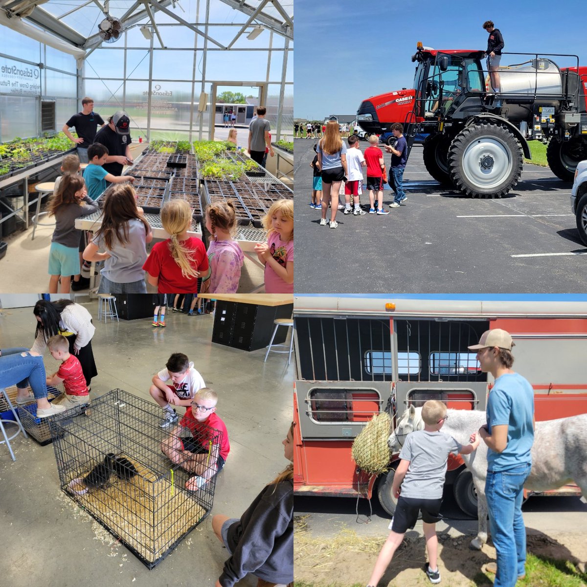 Beautiful weather for Farm on the Lawn.  Big thanks to all the students leading groups and running stations.  Also, a big shout out to the elementary teachers and students for coming out!