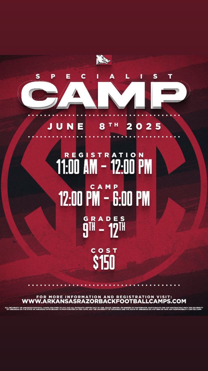 Cole Rodriguez 4⭐️K / 3.5⭐️P (@colerod2027) on Twitter photo Humbled and grateful to <a href="/CoachSFountain/">Scott Fountain</a> for the personal Specs camp invite <a href="/RazorbackFB/">Arkansas Razorback Football</a> . <a href="/CoachDgip/">Coach Gibson</a> <a href="/ejnadelman/">Emilio Nadelman Jr</a> <a href="/Roc__Nation/">Roc Boys</a> <a href="/KornblueKicking/">Brandon Kornblue</a> <a href="/PrepRedzoneFL/">Prep Redzone Florida</a> <a href="/LawrenceBl83397/">New Blustein Recruiting</a> <a href="/JerryRecruiting/">Rising Stars</a> <a href="/Andy_Villamarzo/">Andy Villamarzo</a> <a href="/mfarrellsports/">Mike Farrell</a> <a href="/FentressKicking/">Fentress Kicking</a> <a href="/AustinMcGehee16/">Austin McGehee</a> <a href="/Chris_Sailer/">Chris Sailer Kicking</a> Humbled and grateful to <a href="/CoachSFountain/">Scott Fountain</a> for the personal Specs camp invite <a href="/RazorbackFB/">Arkansas Razorback Football</a> . <a href="/CoachDgip/">Coach Gibson</a> <a href="/ejnadelman/">Emilio Nadelman Jr</a> <a href="/Roc__Nation/">Roc Boys</a> <a href="/KornblueKicking/">Brandon Kornblue</a> <a href="/PrepRedzoneFL/">Prep Redzone Florida</a> <a href="/LawrenceBl83397/">New Blustein Recruiting</a> <a href="/JerryRecruiting/">Rising Stars</a> <a href="/Andy_Villamarzo/">Andy Villamarzo</a> <a href="/mfarrellsports/">Mike Farrell</a> <a href="/FentressKicking/">Fentress Kicking</a> <a href="/AustinMcGehee16/">Austin McGehee</a> <a href="/Chris_Sailer/">Chris Sailer Kicking</a>
