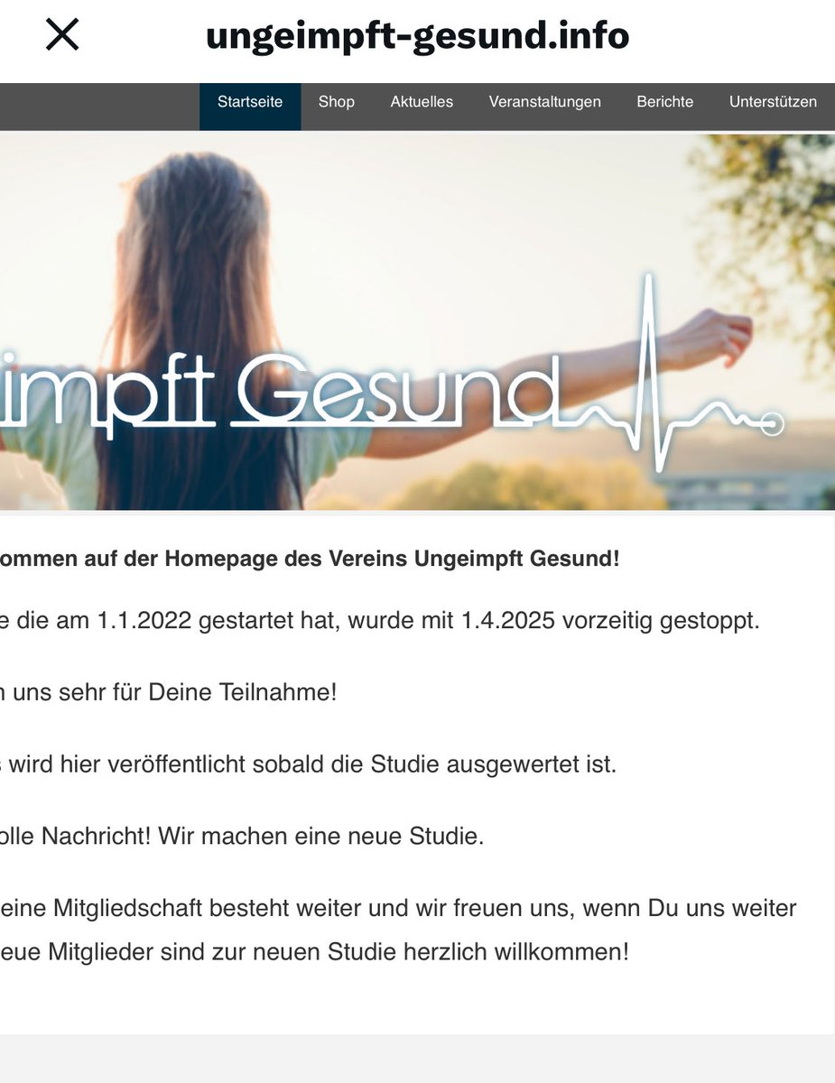 Warum wurde die ld. Studie kurzfristig beendet?