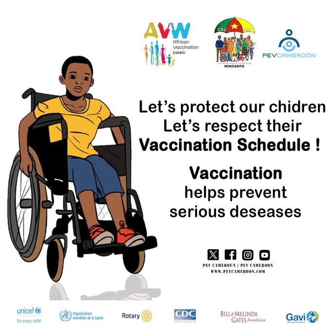 MenchaEmmanuel's tweet photo. Vaccination = LOVE in action! protect your child from lifetime threats by vaccination. #PolioGameOver25 #PEVcentre #centre #CoreTeamPolio1 #StopPolio237 #AgirContreLaPolio237 https://t.co/i1y2ydXxq2