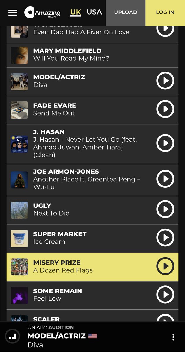 Misery Prize (@miseryprize) on Twitter photo Buzzing to have our second track of the year make it to the <a href="/amazingradio/">Amazing Radio</a> Audition Poll thanks to <a href="/charlieashcroft/">Charlie Ashcroft</a>
Our last track won the vote, so hoping to make it 2 for 2. Cheers, Charlie, ya handsome devil. Go listen to everyone and drop your votes.
amazingradio.com/shows/audition… Buzzing to have our second track of the year make it to the <a href="/amazingradio/">Amazing Radio</a> Audition Poll thanks to <a href="/charlieashcroft/">Charlie Ashcroft</a>
Our last track won the vote, so hoping to make it 2 for 2. Cheers, Charlie, ya handsome devil. Go listen to everyone and drop your votes.
amazingradio.com/shows/audition…