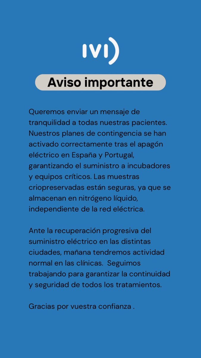 ¡Información importante ! #IVIValencia #IVIClinics