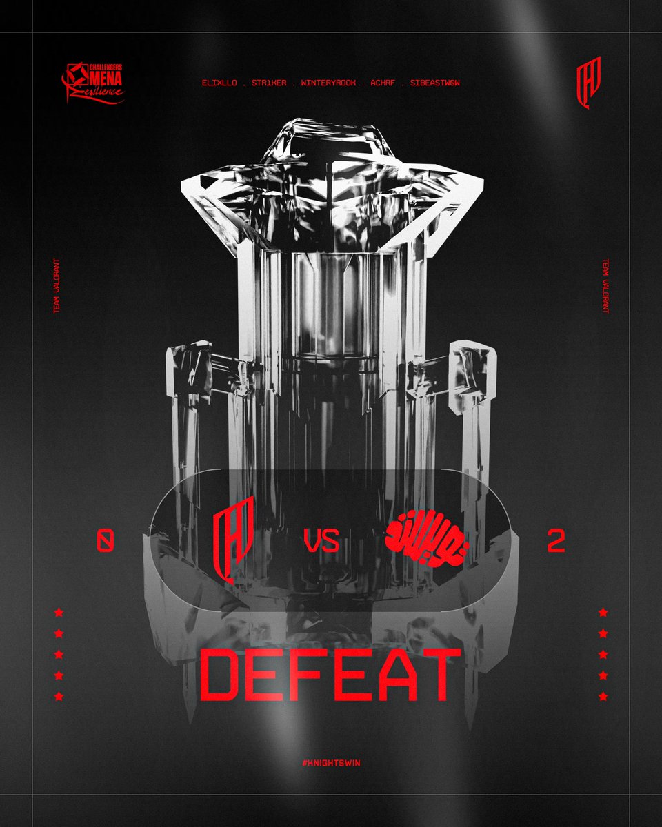 ننهي مشوارنا في الدوري العربي لفالورنت بالمركز الثالث 🥉

شكرًا لاعبينا، ما قصرتوا ❤️

#KnightsWin - #القادسية