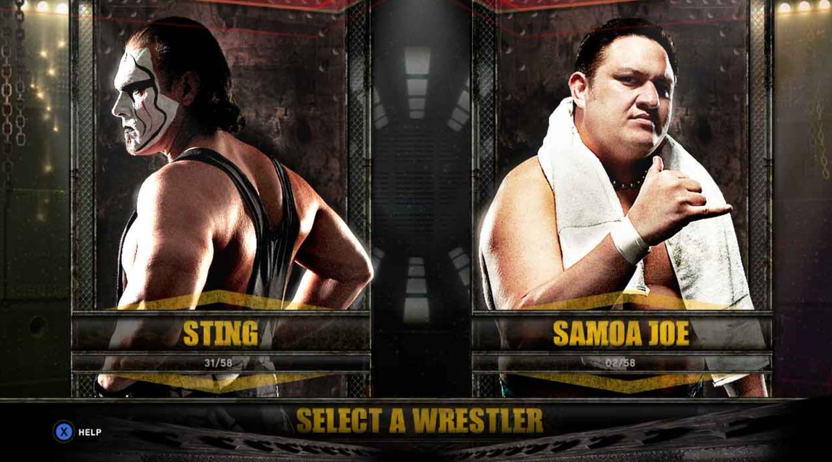 The planned TNA Impact 2 video game character selection screen. 

It looks like the roster was planned to have 58 playable characters!