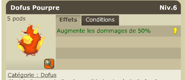 Mon premier dofus drop ever pourpre omg !!!! +50 !!!