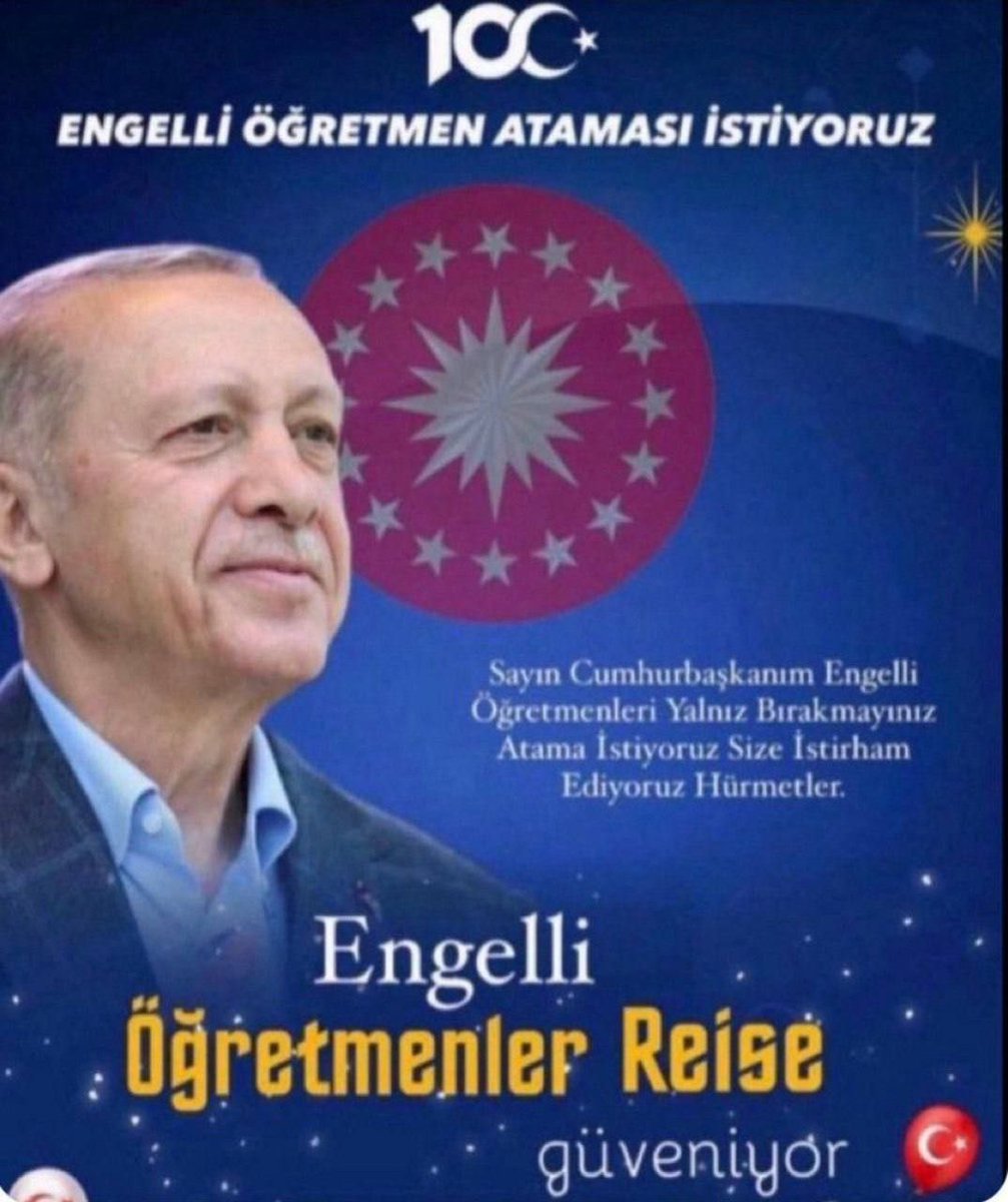 NsrtYslcyr's tweet photo. @RTErdogan Bu ülkeye engelleri aşarak hizmet etmek istiyoruz. Tam atama ile sesimizi duyurun!
#EngelliÖğretmenlereTamAtama https://t.co/YW0xemECal