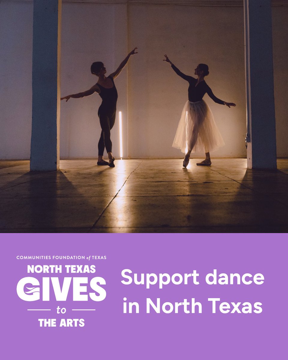 Your donation during North Texas Gives to the Arts helps dancers of all ages learn, grow, and perform across diverse styles, from ballet to hip-hop. 🩰 

Help us build a thriving arts community. Visit NorthTexasGivingDay.org/Arts2025 to donate today!