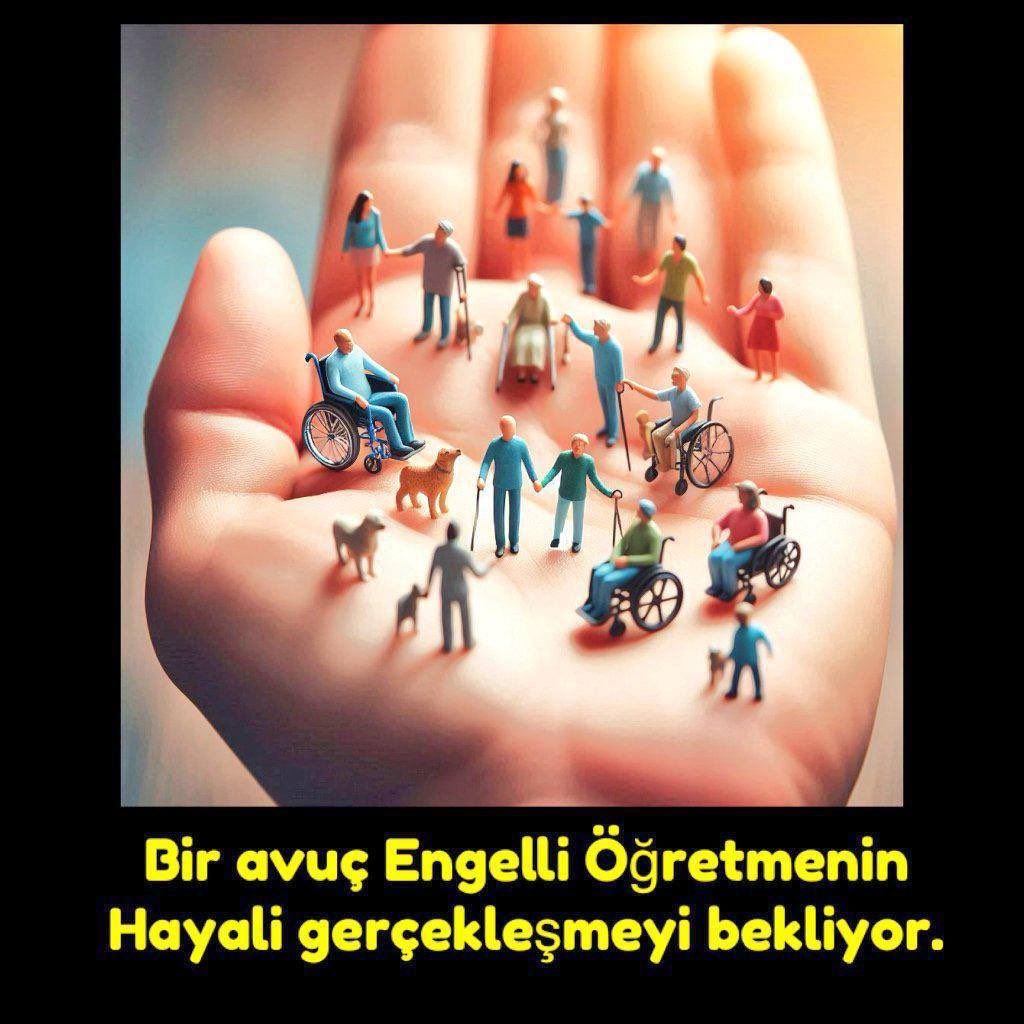 NsrtYslcyr's tweet photo. @RTErdogan Sevinç yarım kaldıysa, mutluluk da yarım kalır. Tüm engelli öğretmenler için tam atama şart!
#EngelliÖğretmenlereTamAtama https://t.co/oyN8lrto5A