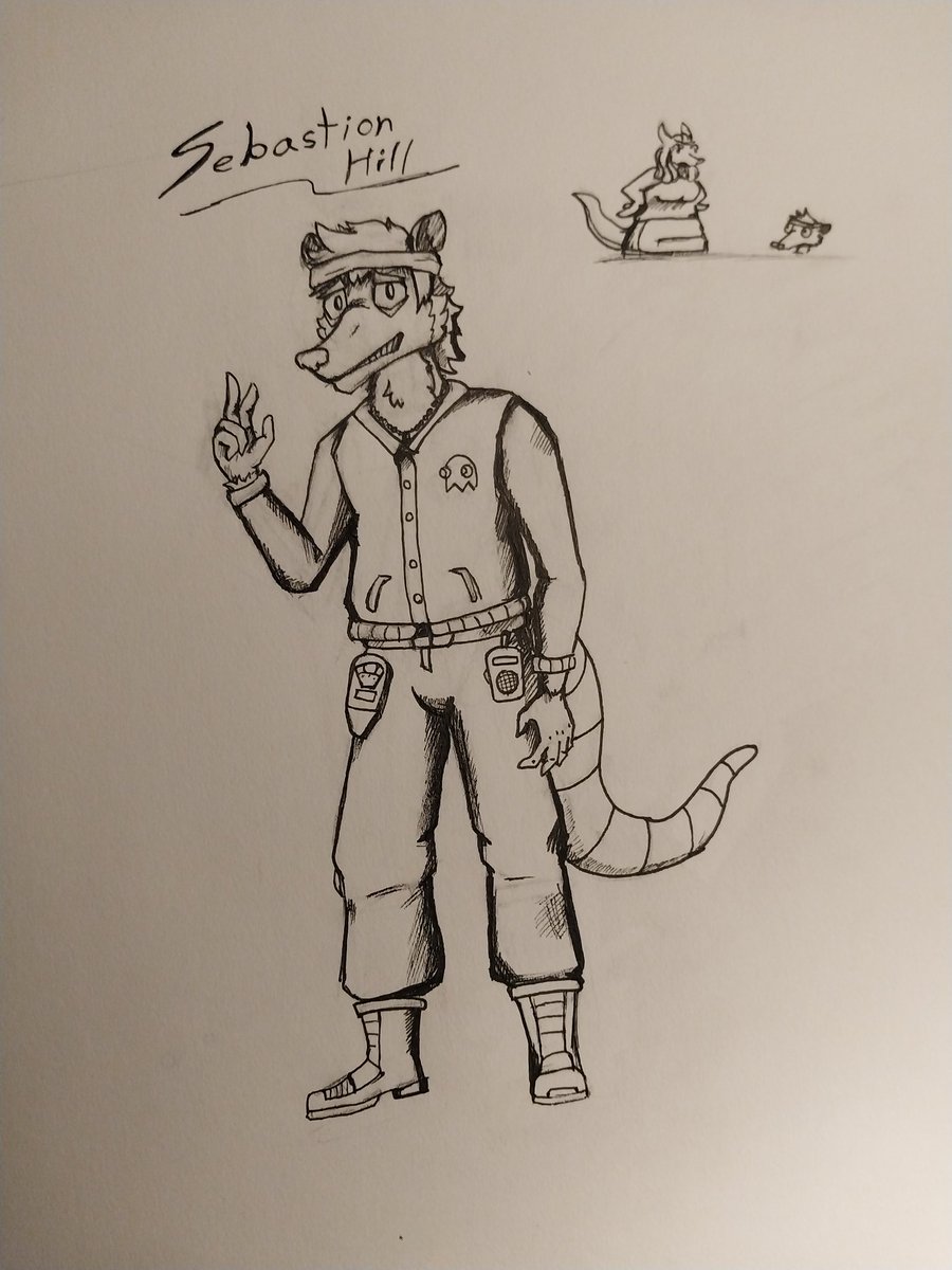 SF_1232's tweet photo. Drew a Ghost hunter Opossom for color practice. 

Wanna give em a sawed of double barrel https://t.co/Oy5IV9ePKI