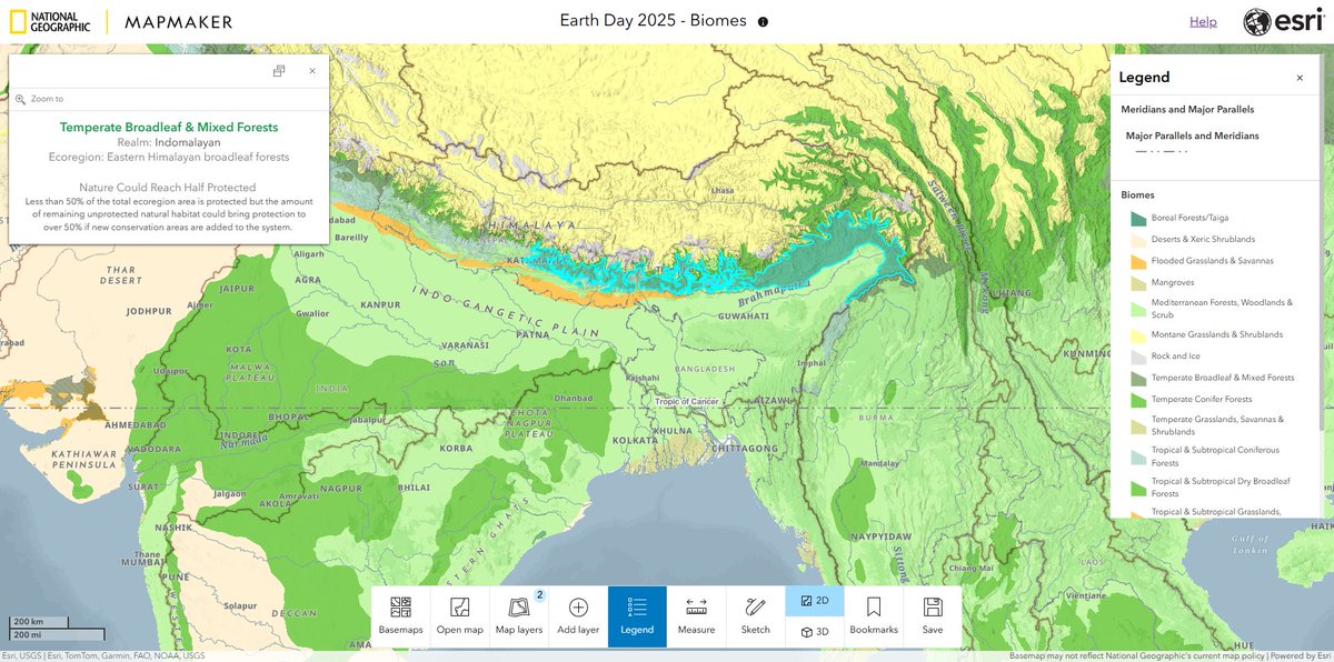GISEd's tweet photo. Earth Day was almost 1 week ago, but we can still appreciate Earth year-round! 🌎
In #NatGeoMapMaker, explore Earth's various Biomes 😍 https://t.co/rLVVpD84iy https://t.co/e4PdgFZgsh