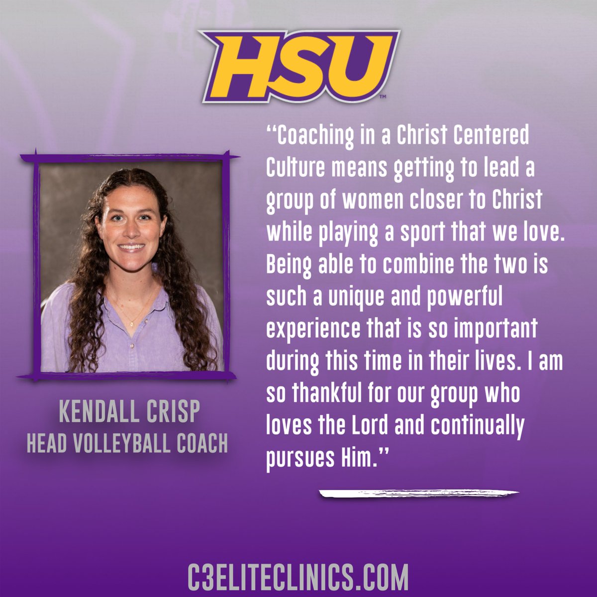 Coach Crisp shares what it’s like to lead student-athletes in a faith based way! ✝️

Don’t miss the opportunity to work with Coach Crisp at this year C3 Volleyball Elite Clinic May 31st! Sign up link below!

c3eliteclinics.com